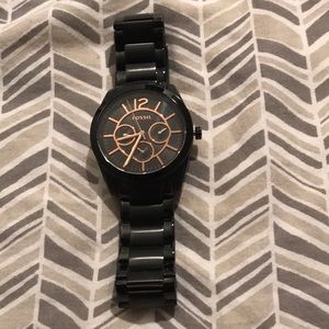 Black Fossil watch